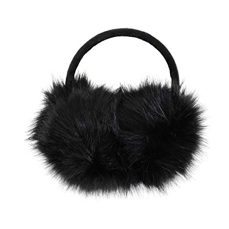 Luxurious Faux Fur Winter Chic Earmuffs- Adjustable Large Oversized Soft Furry Ear Warmers