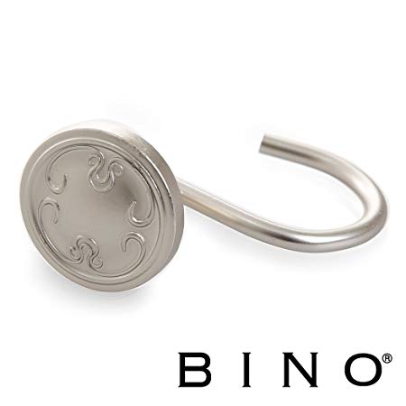 BINO 'Winsor' Shower Curtain Hooks, Nickel, Set of 12