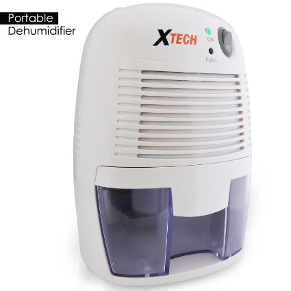 Xtech Ultra Quiet Portable Mini Dehumidifier with 16 oz removable water tank