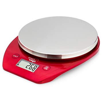 Smart Weigh Multifunction Electric Kitchen Scale with Stainless Steel Platform, Large Digital Display and Six Weighing Modes, 5kg/11lb x 1g/0.1oz