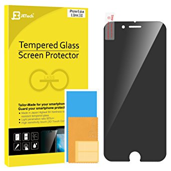 iPhone 6s Plus Screen Protector, JETech Premium Privacy Anti-Spy Tempered Glass Screen Protector for Apple iPhone 6 Plus and iPhone 6s Plus 5.5" (Black) - 0810H