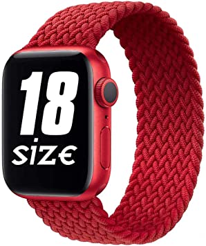 GBPOOT Sport Watch Bands Compatible With Braided Solo Loop Apple Watch Band 38mm 40mm 42mm 44mm,Soft Stretchy Braided Wristband for Iwatch Series 1/2/3/4/5/6/SE