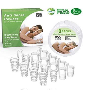 Upgrade Anti Snoring Devices 8 Set Snoring Solutions Nasal Dilator Aid Snore Stopper Reduce Snoring for Ease Breathing Comfortable Sleeping Snore Relief