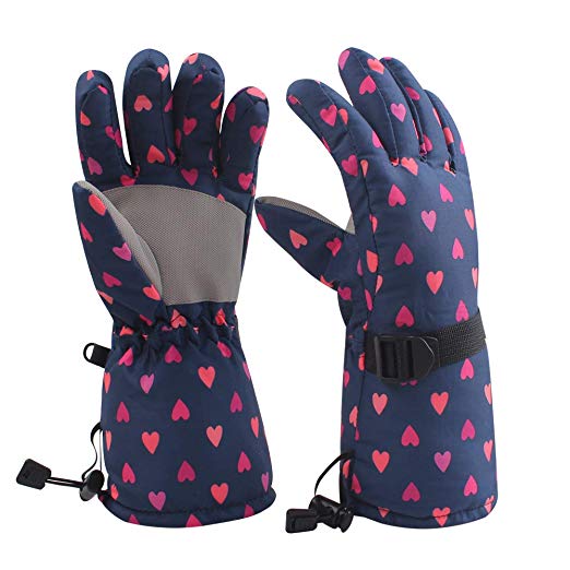 Kids Winter Snow Gloves for Boys Girls Waterproof Ski Toddler Baby Mittens Outdoor for Teens 6-14T