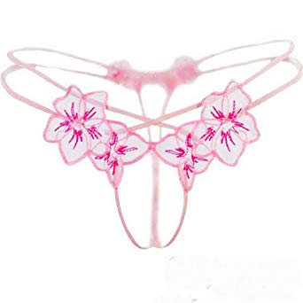 Moxeay Sexy Open Crotch Lace Transparent G String Lingerie Thongs Underwear