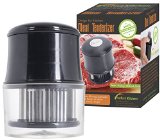 iPerfect Kitchen 56 Stainless Steel Blades Meat Tenderizer with Cleaning Brush - Set of 1 - Black