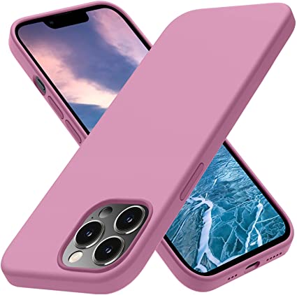 OTOFLY iPhone 13 Pro Case,[Compatible with MagSafe] [Anti-Scratch Microfiber Lining] Silicone Shockproof Protective Phone Case Slim Thin Cover 6.1 inch, Lilac Purple