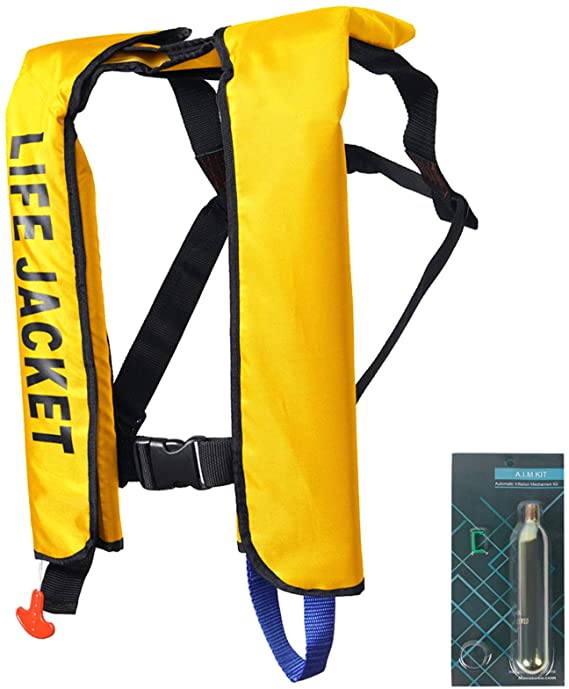 MOCOTONO Inflatable Life Jacket, Automatic/Manual Inflatable PFD Life Vest for Adults