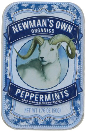 Newman's Own Organics Mints, Peppermint, 1.76-Ounce Tins (Pack of 6)