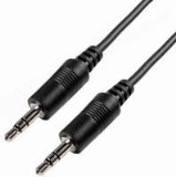 Cables Unlimited AUD-1100-25 35 mm 25 feet Male to Male Stereo Cable - Black