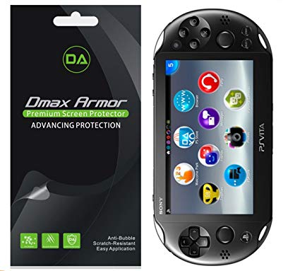 [6-Pack] Dmax Armor- Sony Playstation Vita PCH-2000 Screen Protector Anti-Bubble High Definition Clear Shield - Lifetime Replacements Warranty- Retail Packaging