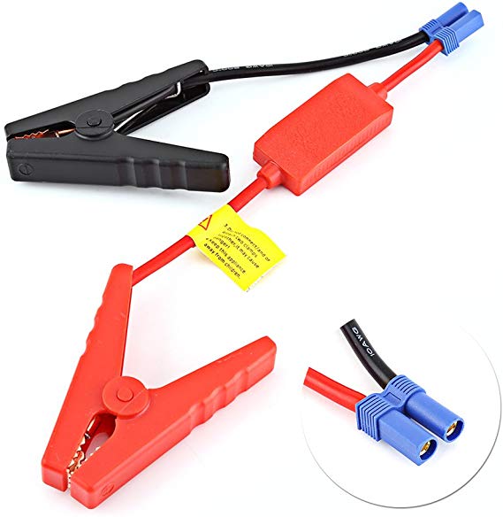 Battery Clamp Starter, Emergency Car Battery Jump Starter Battery Clamp with EC5 Connector Prevent Reverse Charger
