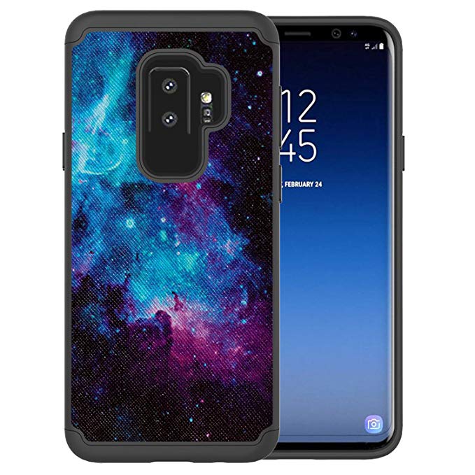 Galaxy S9 Case,Rossy Galaxy Nebula Space Design Shock-Absorption Hard PC and Soft Silicone Dual Layer Hybrid Armor Defender Protective Case Cover for Samsung Galaxy S9 (2018)