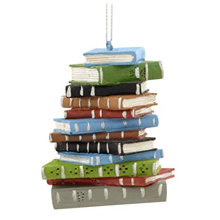 1 X School Book Stack Ornament