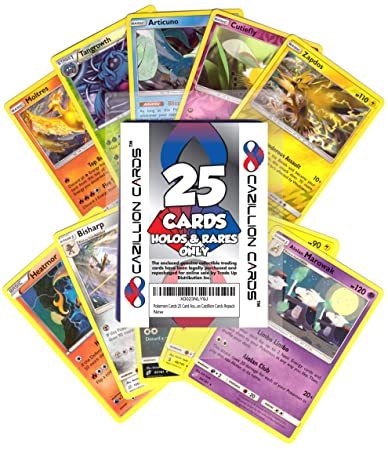 Pokemon Cards 25 Card Assorted Lot of Rares and Holos Cazillion Cards Repack