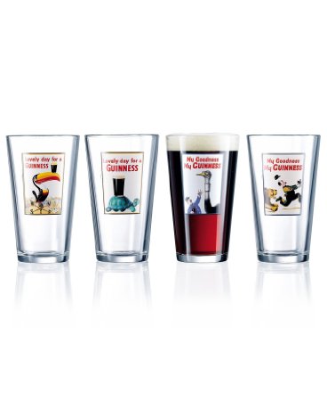 Luminarc Guinness 16-Ounce Assorted Pub Glasses 4 Count