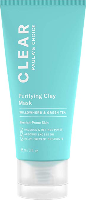 Paula's Choice - CLEAR Purifying Clay Face Mask with Oil Absorbing Bentonite, Kaolin & Salicylic Acid, Minimizes Large Pores & Redness, for Oily & Acne-Prone Skin, 3 Ounces