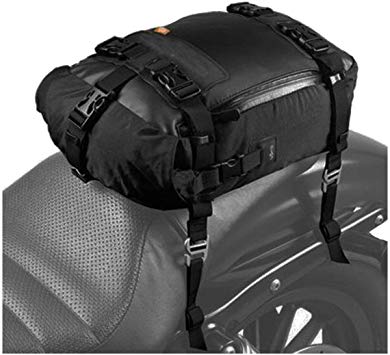 Motorcycle Seat Bag, SEEU Universal Motorcycle Tail Bag, Black, 20 Liters