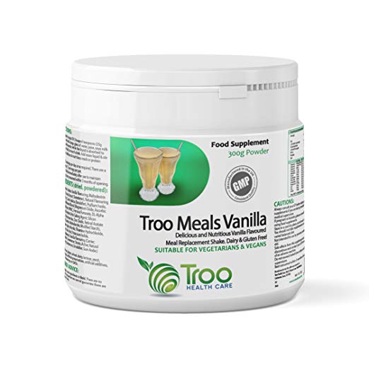 Troo Meals 300g Vanilla Flavour | Meal Shake Protein Powder Fortified with Vitamins and Minerals | Dairy and Gluten Free | UK Manufactured | Quality Guaranteed