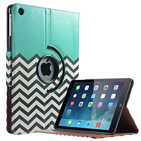 iPad Air Case,ULAK 360 Degrees Rotating Stand Case Cover for Apple iPad Air / iPad 5 (2013 Release) With Automatic Wake/Sleep Function (FOLLOW THE SKY)