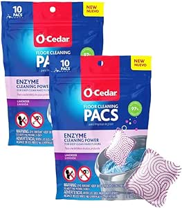 O-Cedar Floor Cleaning 20ct Pacs Lavender Scent 10ct (2-Packs)