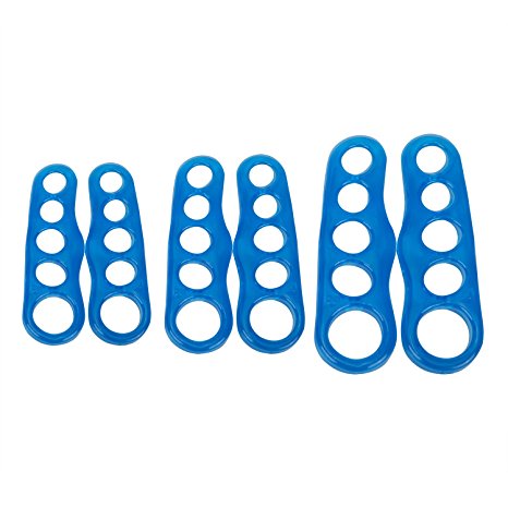 WOBAOS Toe Separators, Gel Straighteners Separators To Provide Cushioning and Relieve Bunion Pain by Toe Separators (Medium, Light Blue/Circular)
