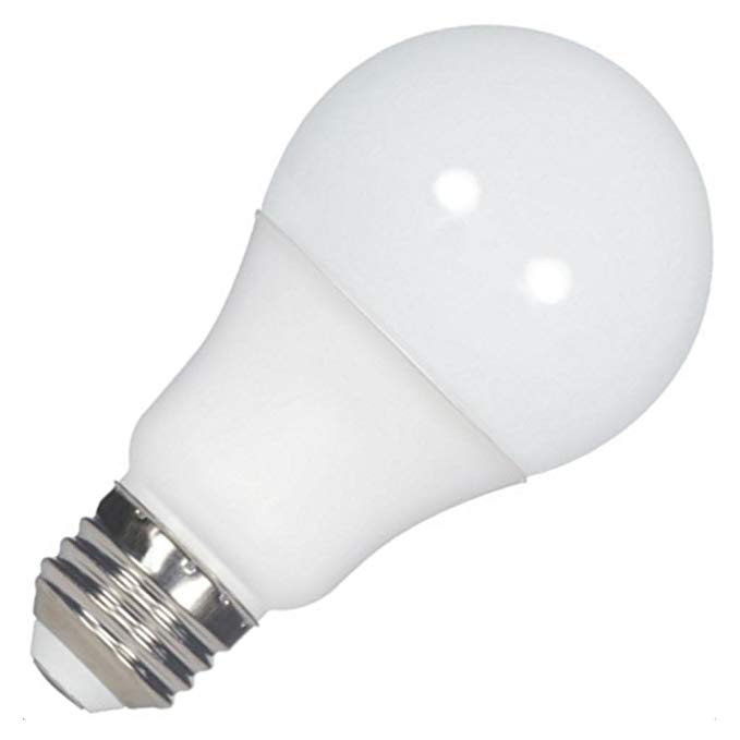 Satco Non-Dimmable 8.5 Watt, 120-277 Volt 3000K A-19 LED Bulb, Enclosed Rated