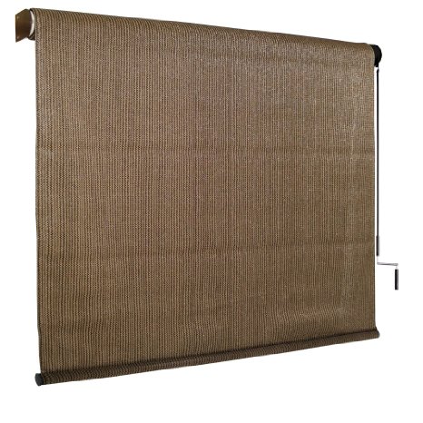 Coolaroo Exterior Cordless Roller Shade 8ft by 6ft Mocha