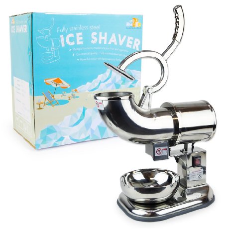 WYZworks Commercial Heavy Duty 440lbh Sno Snow Cone Ice Shaver Shaved Icee Maker Machine