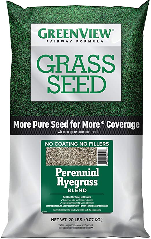 GreenView 2829355 Fairway Formula Grass Seed Perennial Ryegrass Blend, 20 lb