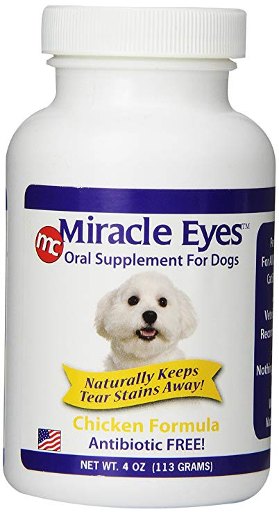 Miracle Care Tear Stain Reducer Oral Supplement for Dogs and Cats