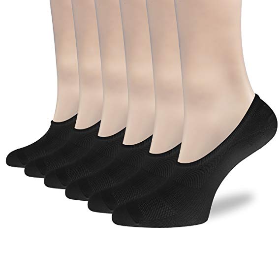 6 Pairs No Show Socks Women Invisible Liner Socks Womens Thin Low Cut Casual Non Slip Ankle Socks