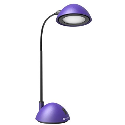 Desk Lamp Adjustable Gooseneck for Reading, Crafts, Writing- Modern Design Light for Bedroom, Home, Office, and Dorm by Lavish Home (Purple)