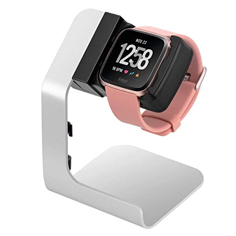 Fitbit Versa Compatible Charging Stand- Tranesca Charging Stand/Charging Dock/Charging Cradle for Fitbit Versa/Versa Lite with 6ft Charging Cable Integrated -Not for Versa 2