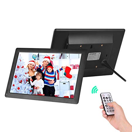 Andoer Digital Picture Frame 10.1 Inch 1280X800 Resolutin IPS Screen Ultra Thin Digital Frame Support Gravity Sensor Motion Detection Function Include 8GB SD Card