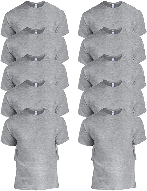 Gildan Men's 10-Pack Heavy Cotton Adult T-Shirt (G5000)