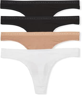 Victoria's Secret Stretch Cotton Thong Panty Pack, Underwear for Women (XS-XXL)