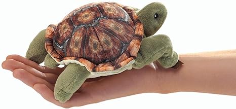 Folkmanis Mini Tortoise Finger Puppet, Multicolor