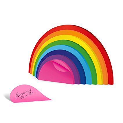 Mustard Sticky Post Notes Memo Pad - Assorted Colours Rainbow (M16074)