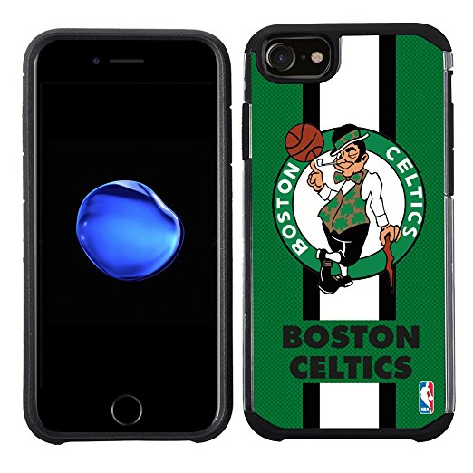 NBA Boston Celtics - Licensed Team Color Texture Case with Center Stripe Design for iPhone 8 / iPhone 7 / iPhone 6s / iPhone 6