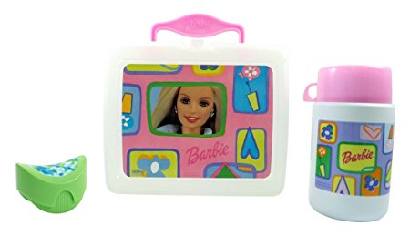 Thermos Barbie Clear Plastic Girls Lunchbox (Water Bottle Included)