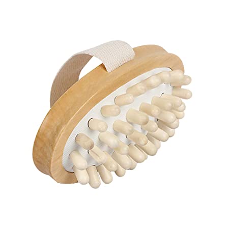 Anti Cellulite Body Massager Brush| Wooden Massage Tool | Handheld Soothing Exfoliator and Sauna Fat Massager