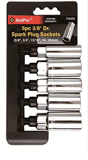 Ampro T33326 3/8-Inch Drive Spark Plug Sockets, 5-Piece