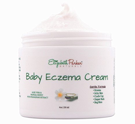 Organic Baby Eczema Cream for Face and Body, Powerful Healing Formula with Vitamin E, Honey and Coconut Oil, Best Eczema Treatment for Babies (4oz)