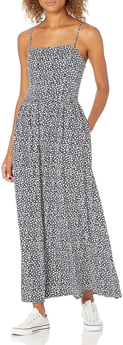 Goodthreads Womens Georgette Smock-Back Cami Maxi Dress