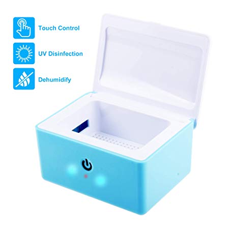 REAQER Automatic Hearing Aid Dryer and Electronic Cochlear Drying Box UV-C Disinfecting Sanitizer and Cleaning Case for Hearing Amplifier