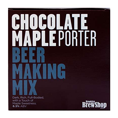 Brooklyn Brew Shop Chocolate Maple Porter 1 Gallon All-Grain Beer Making Mix Including Hops and Yeast - Perfect for Brewing Craft Beer on Your Stovetop at Home