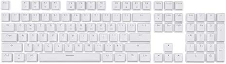 Monoprice Double Shot Keycaps - 104-Key Set - White, Compatible with Workstream Mechanical Keyboards