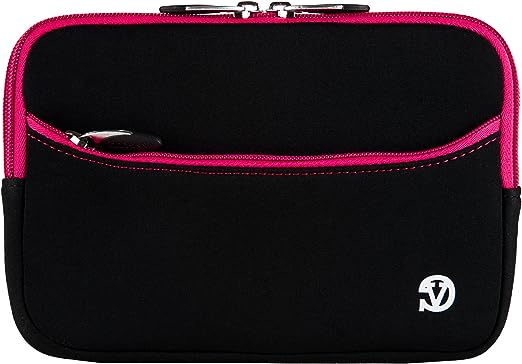 Protective Black Pink Neoprene 7-inch Tablet Sleeve Case for Fire 7, Kindle Paperwhite