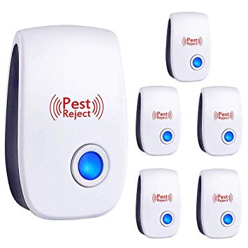 Bocianelli Ultrasonic Pest Repeller, 6 Packs, Electronic Indoor Plug in for Insects, Mice,Ant, Mosquito, Spider, Rodent, Roach, Mosquito Repellent for Children and Pets' Safe